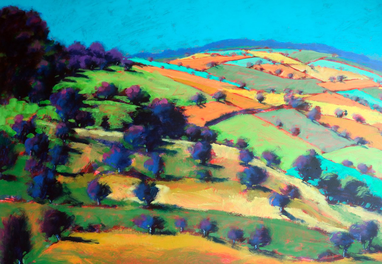 Barrowwake regardant vers le nord-ouest (détail #1), 2025 (acrylique sur panneau) - Paul Powis