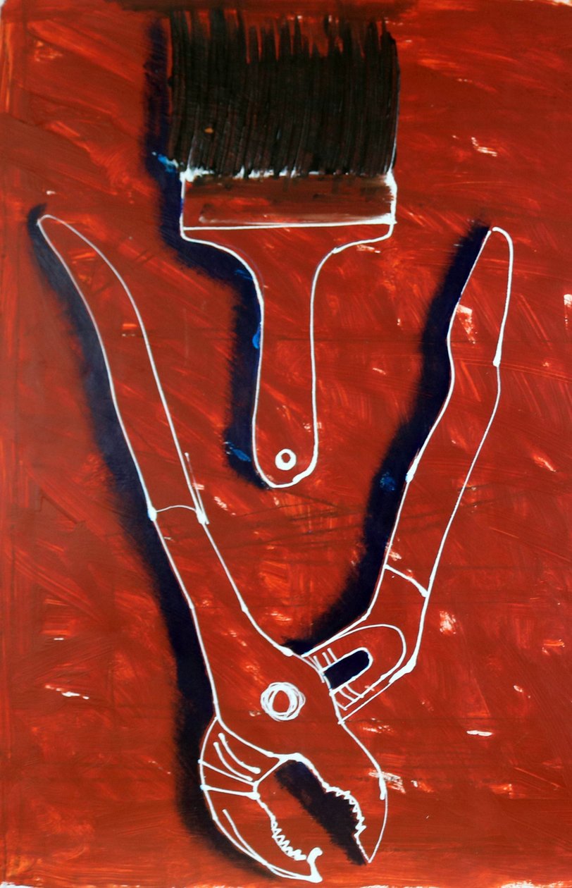 DIY 2, 2024 (acrylique sur papier) - Paul Powis