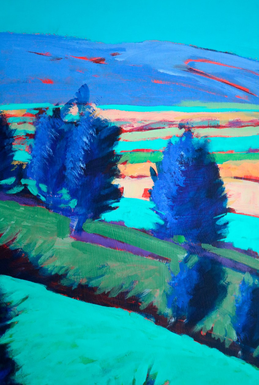 Looking West #3 (détail), 2024 (acrylique sur panneau) - Paul Powis