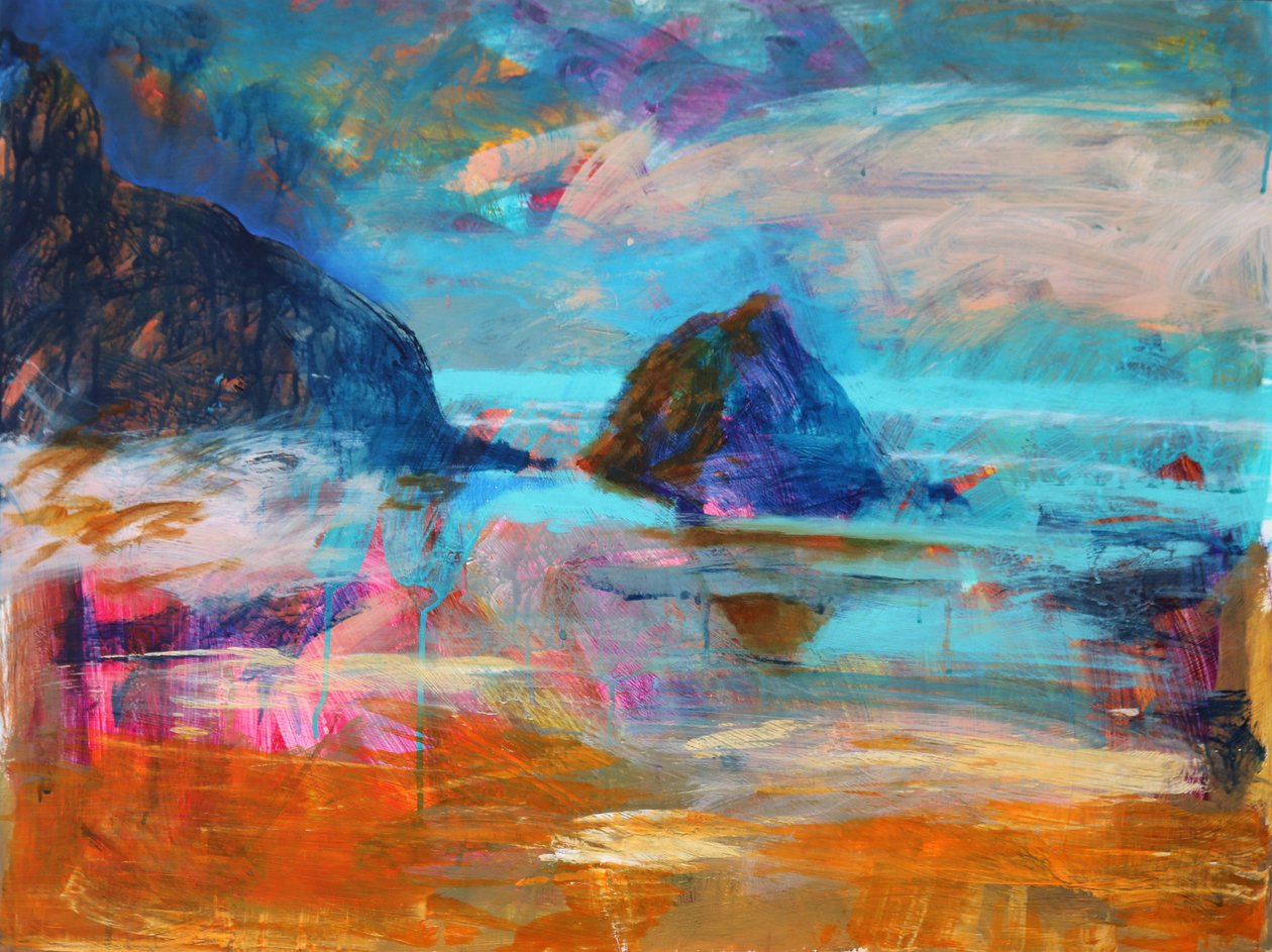 Côte de Pembroke, 2021 (acrylique sur panneau) - Paul Powis