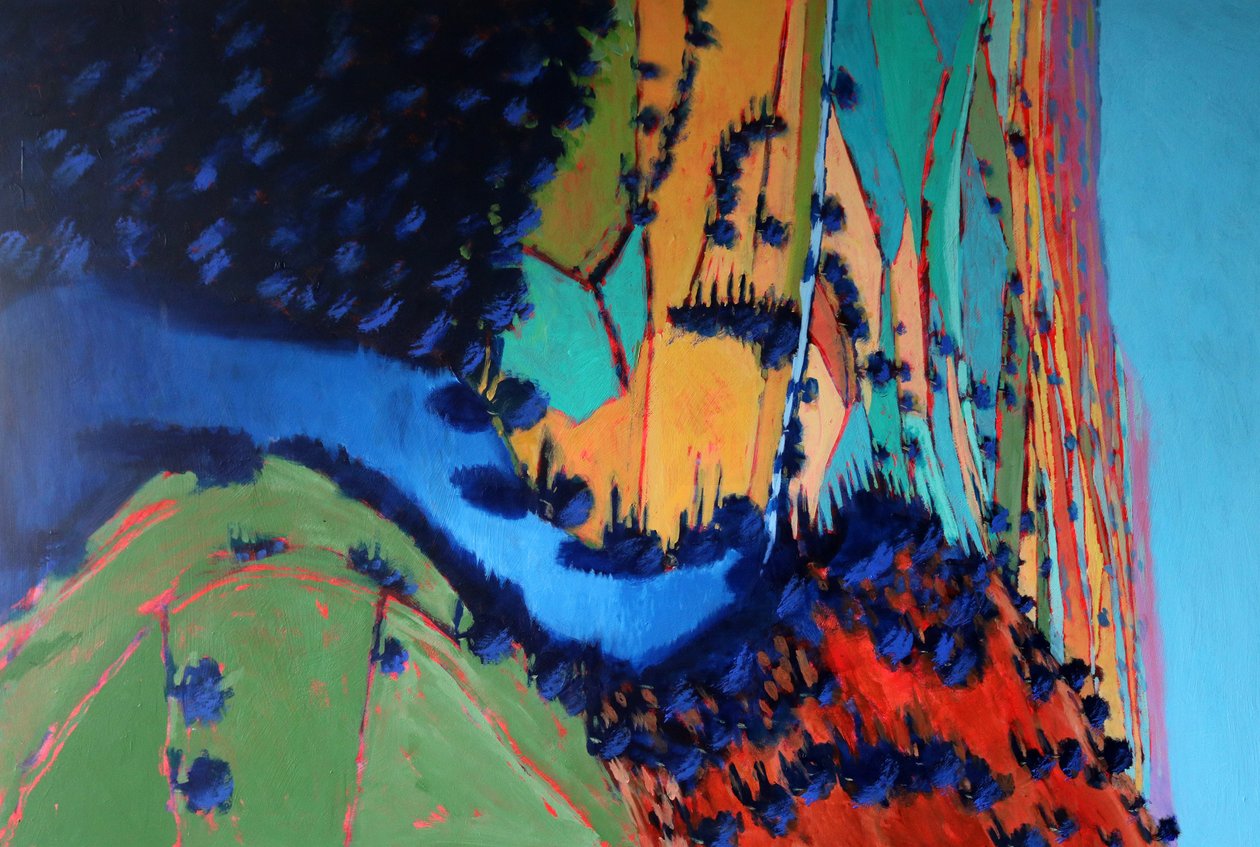 Rivière Wye, 2022 (acrylique sur panneau) - Paul Powis