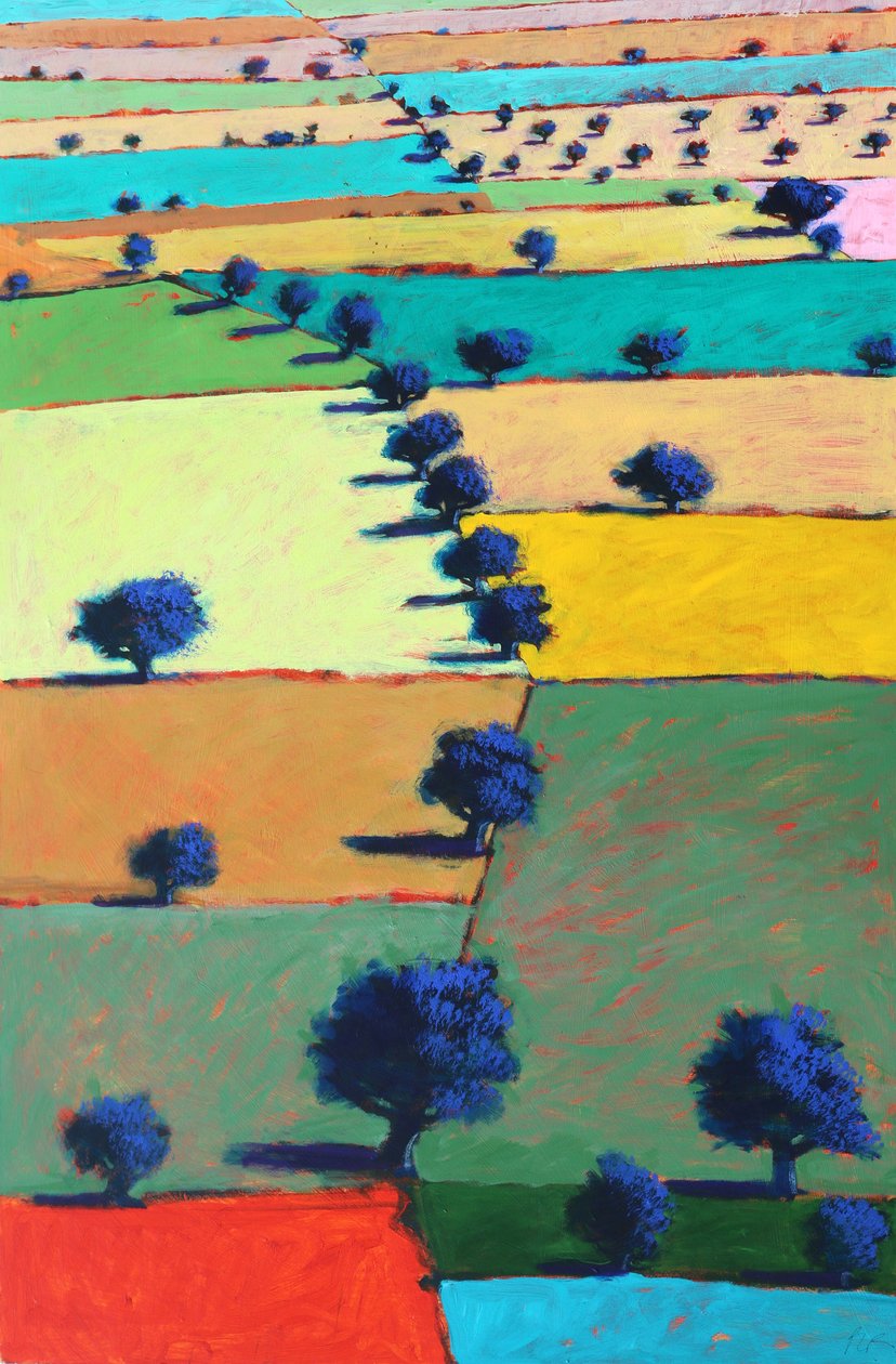 Plaine de la Severn, 2022 (acrylique sur panneau) - Paul Powis