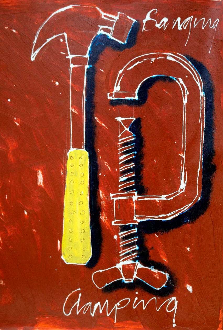 Tools From My Shed I, 2024 (acrylique sur papier) - Paul Powis