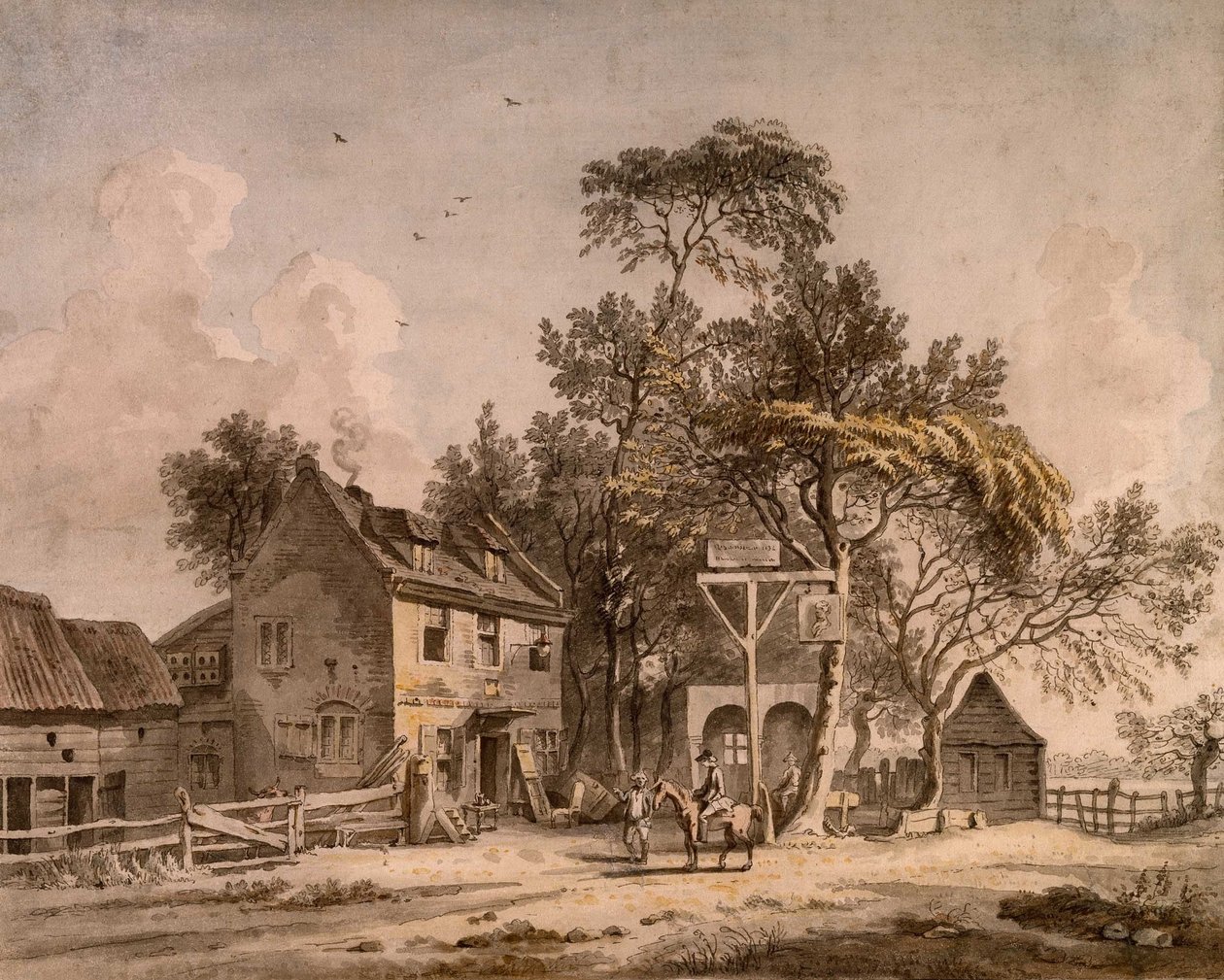 Une maison publique par Paul Sandby, RA - Paul Sandby