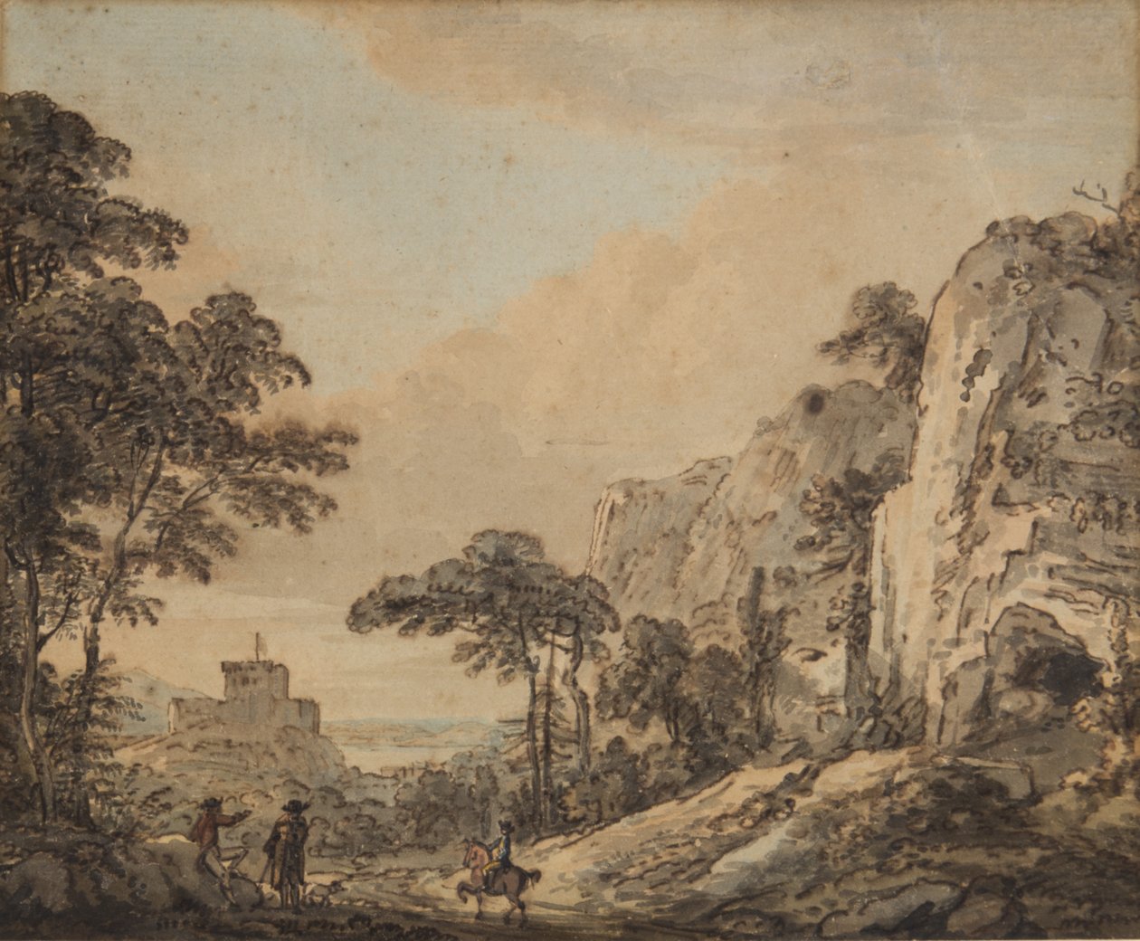 Paysage avec cavalier - Paul Sandby