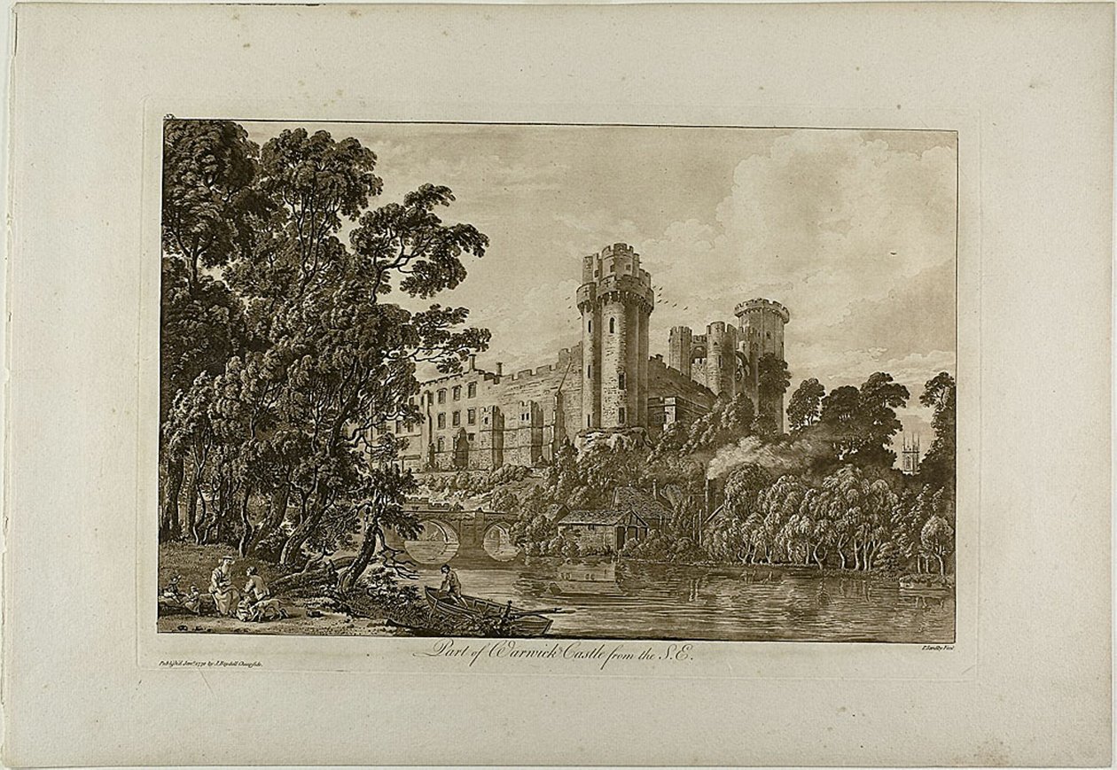 Partie du château de Warwick depuis le sud-est, planche 4 - Paul Sandby