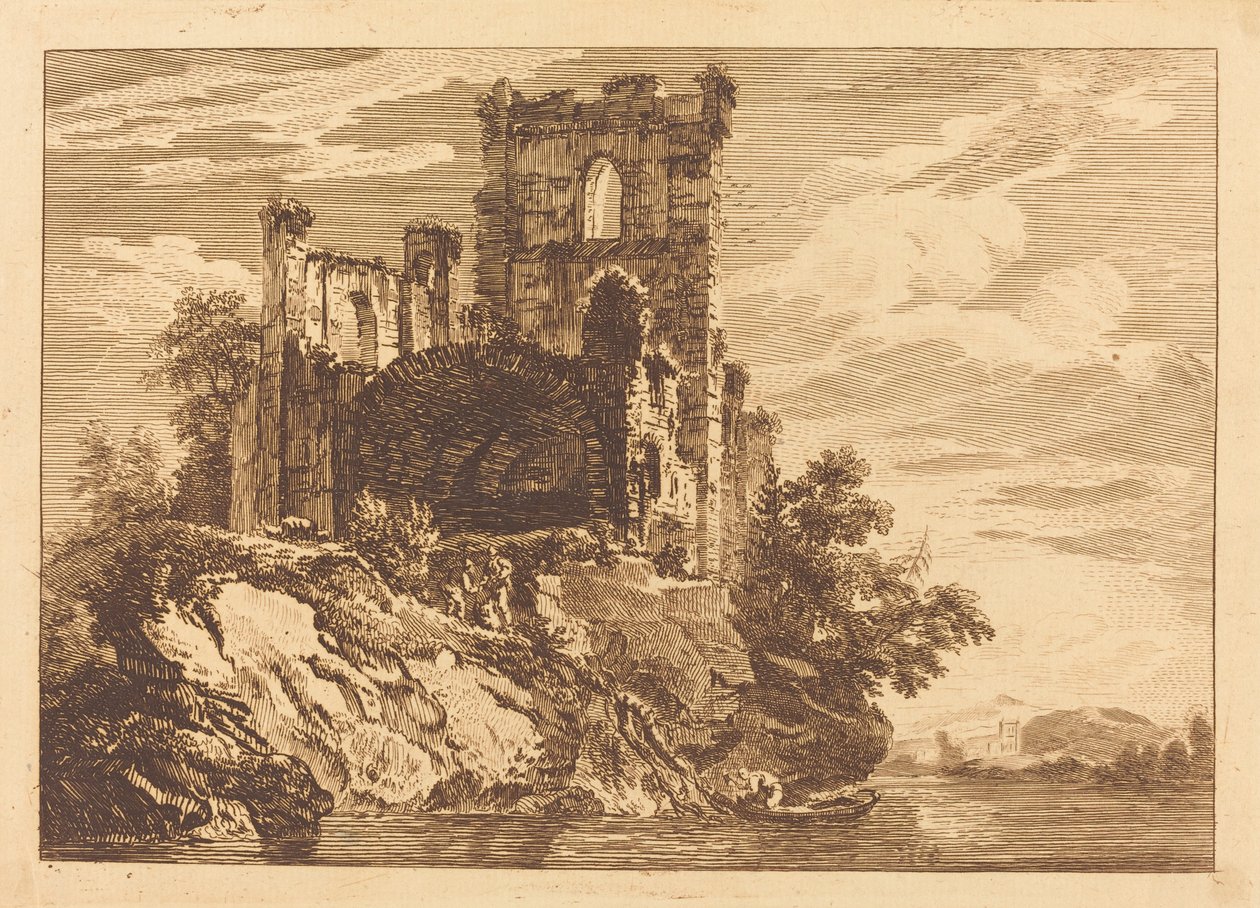 Ruines au bord d