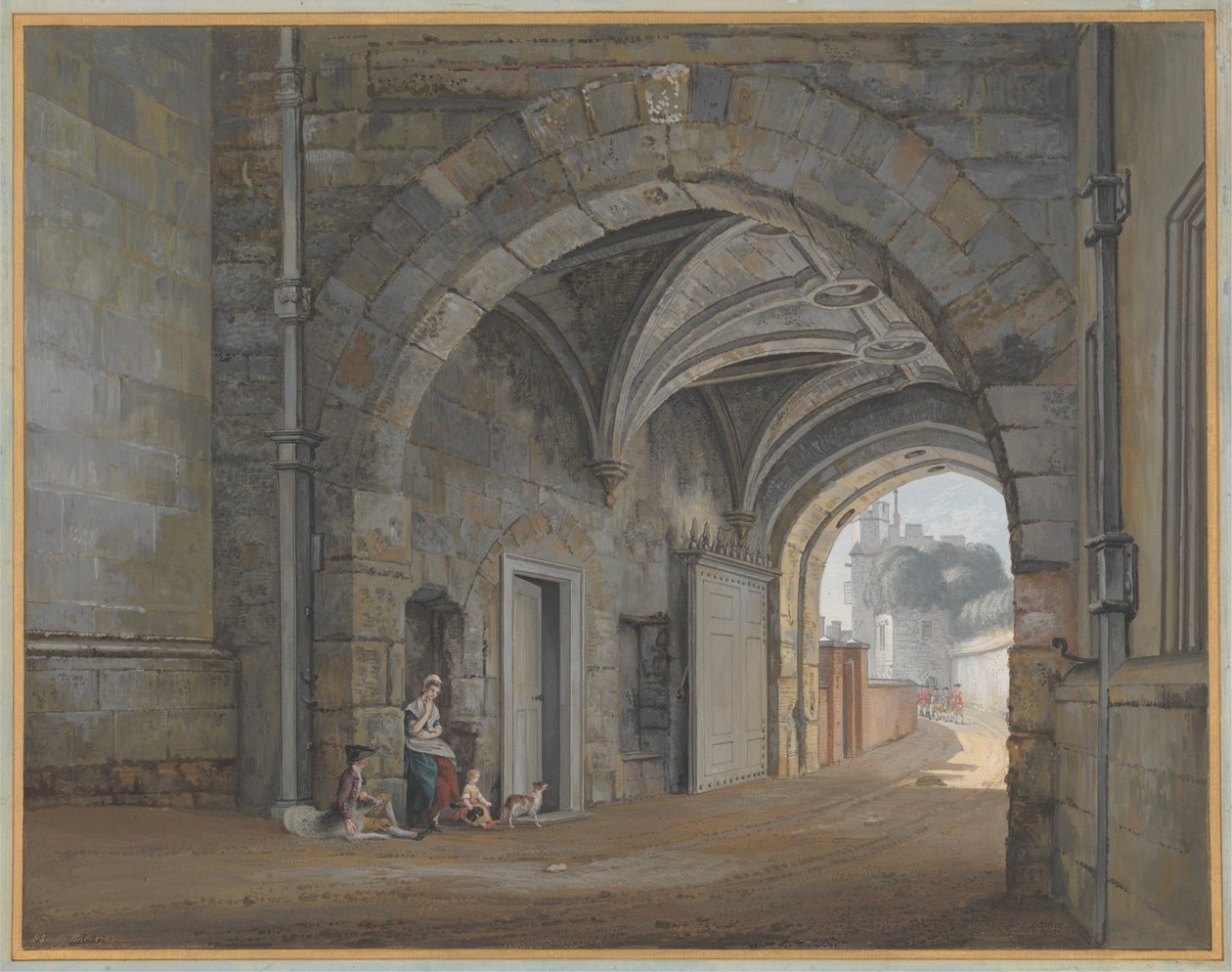 La porte de la reine Elizabeth - Paul Sandby