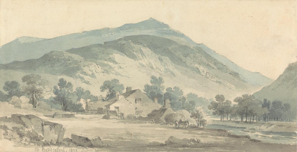 Paysage à Beddgelert, nord du Pays de Galles - Paul Sandby Munn