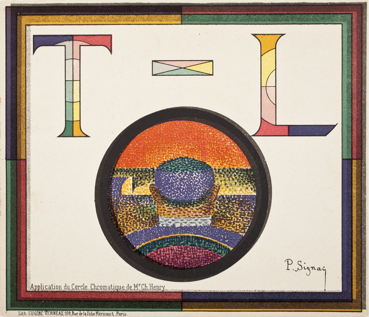 Application du cercle chromatique de M. Charles Henry - Paul Signac