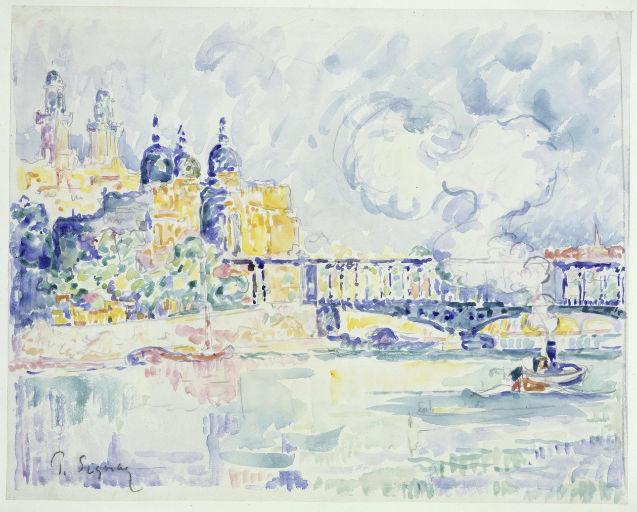 La Seine, avec le Trocadéro et le pont de Passy, à Paris - Paul Signac