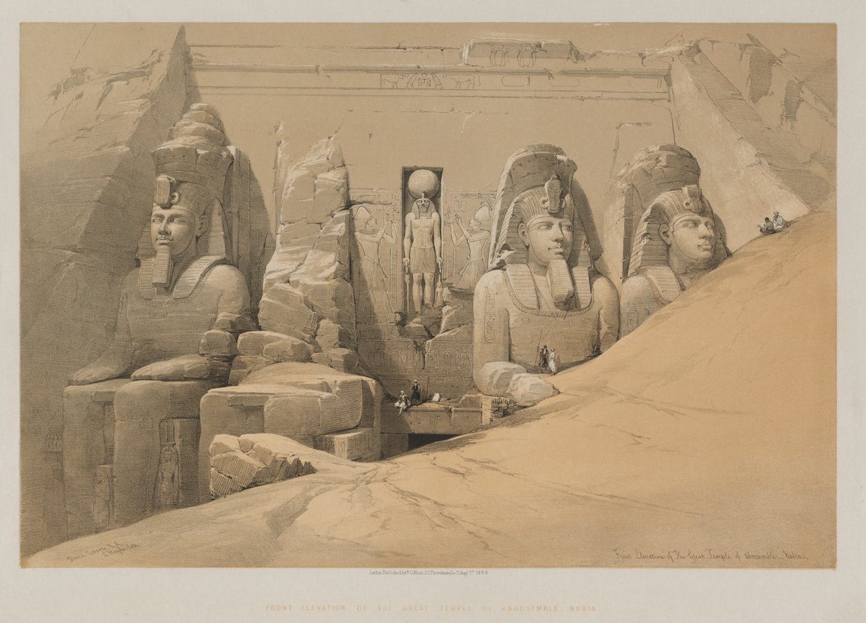 Égypte et Nubie, Volume II : Élévation frontale du Grand Temple d