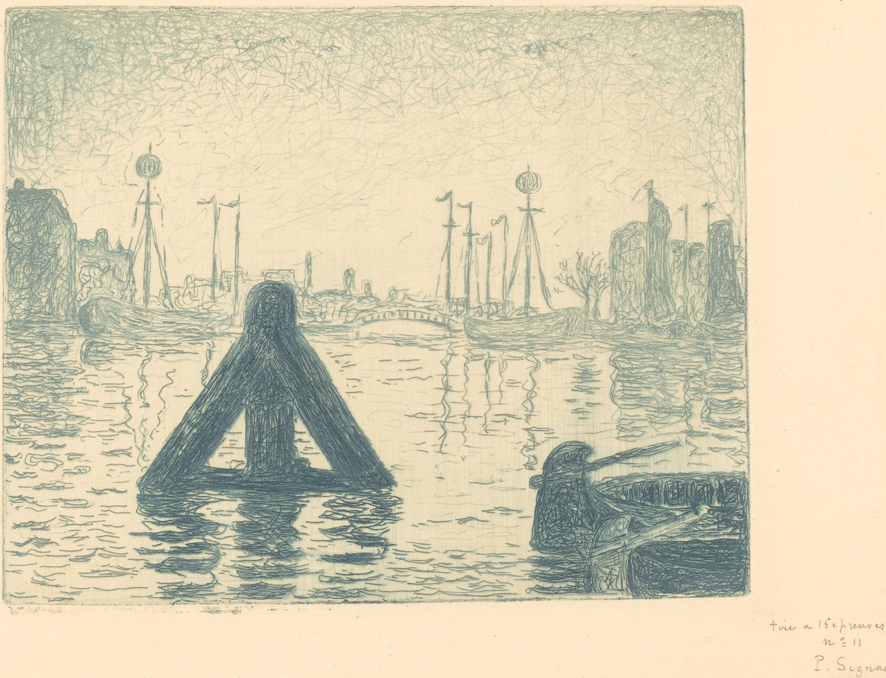 La balise - En Hollande, Flessingue - Paul Signac