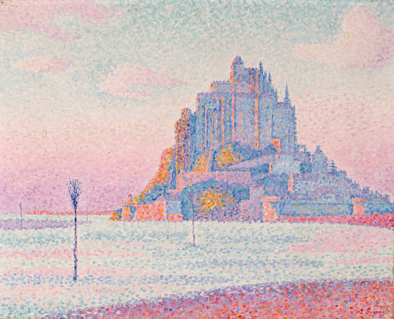Mont Saint-Michel, Coucher de Soleil - Paul Signac