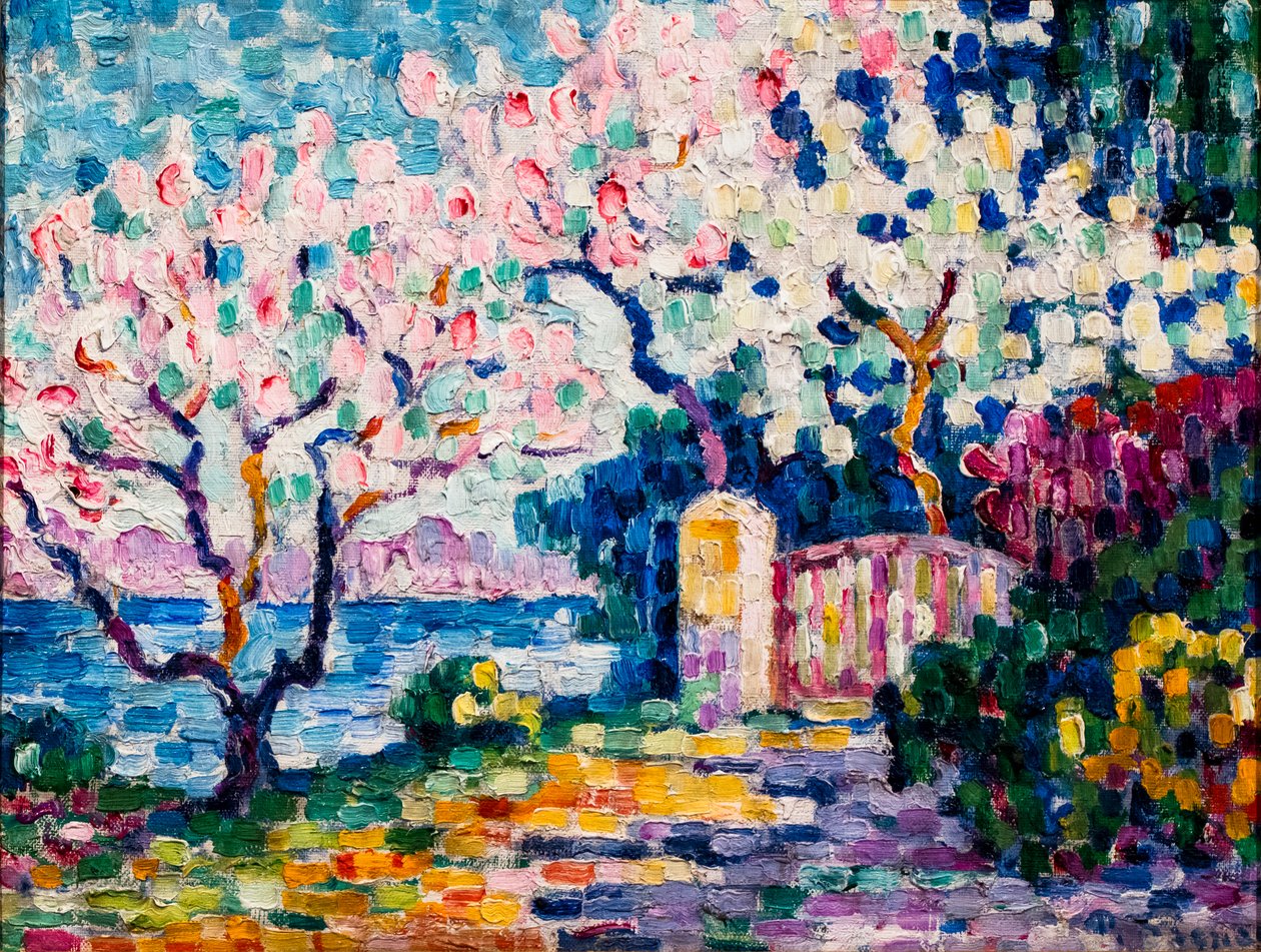 Amandiers roses en fleurs - Paul Signac
