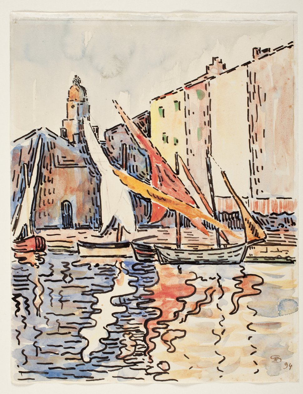 Saint-Tropez : soleil du soir - Paul Signac