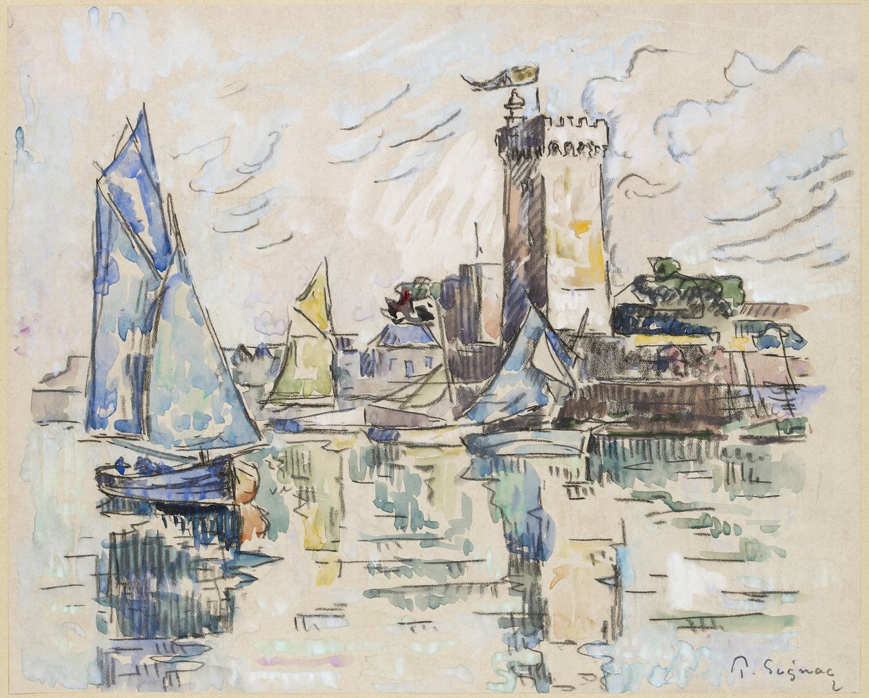 Vue du port des Sables-d