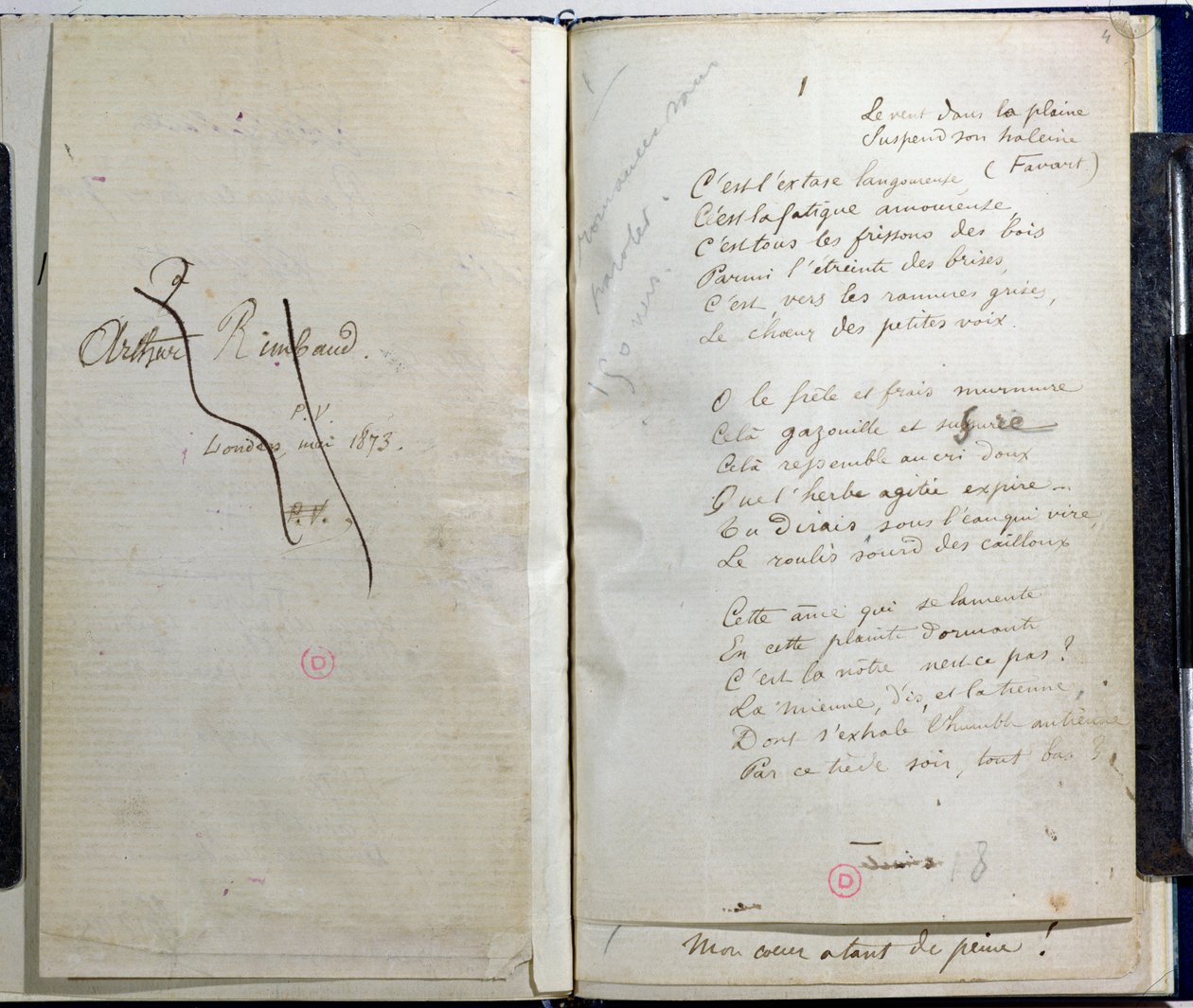 Pages manuscrites de 