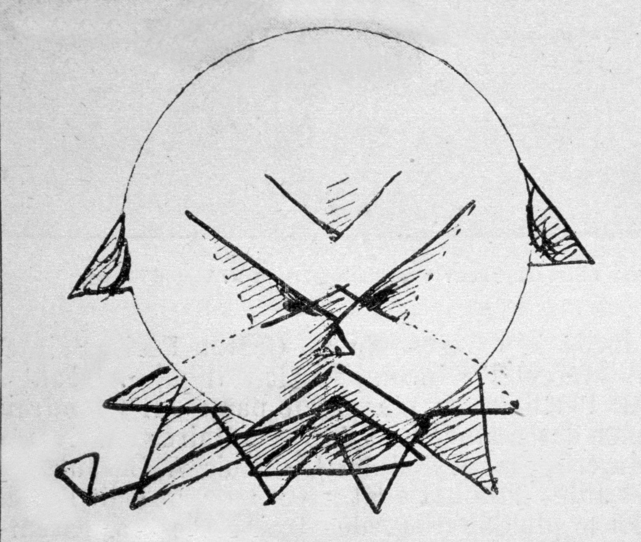 Autoportrait dessin du poète Paul Verlaine (1844-1896) - Paul Verlaine