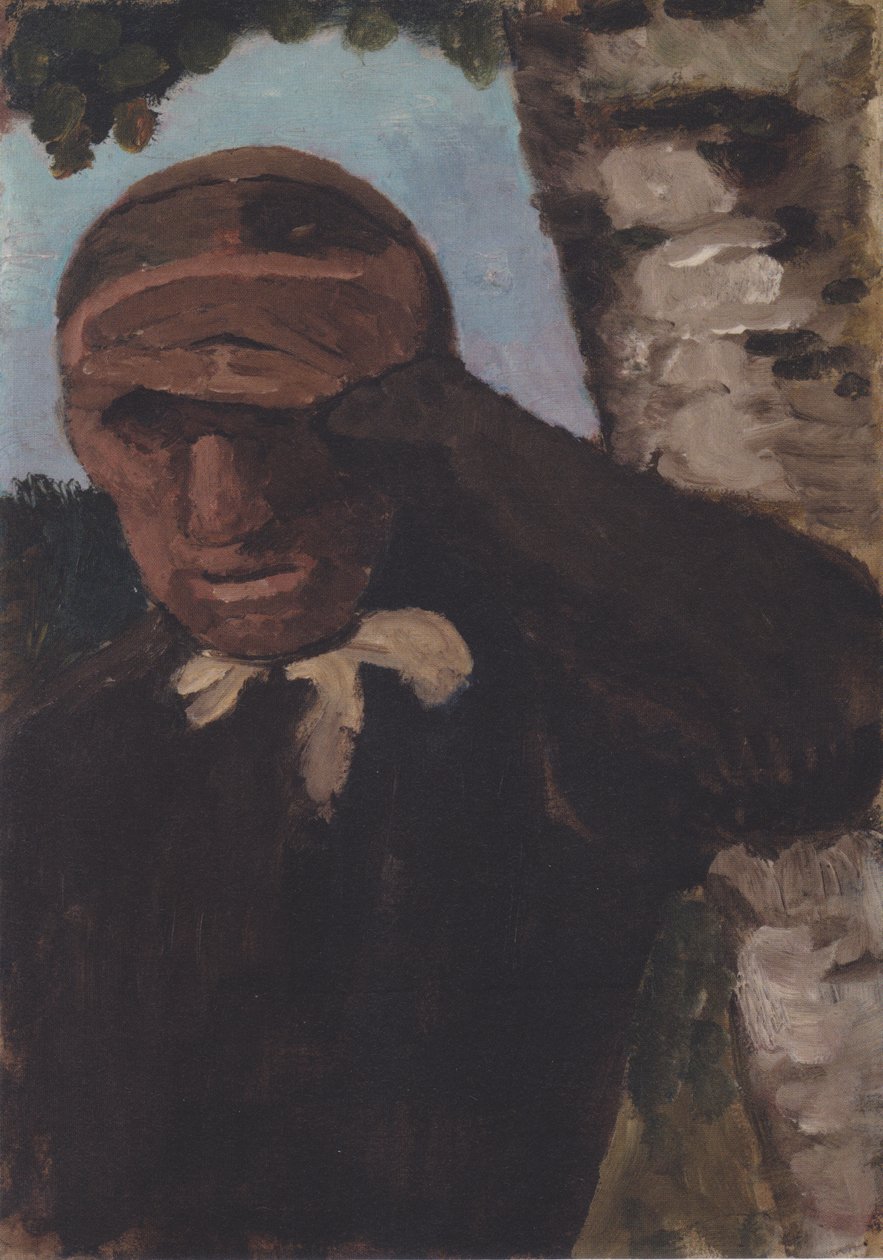 Vieille paysanne avec main sur le front - Paula Modersohn Becker