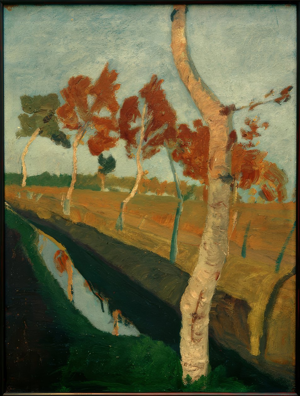 Bouleaux au fossé de la lande - Paula Modersohn Becker