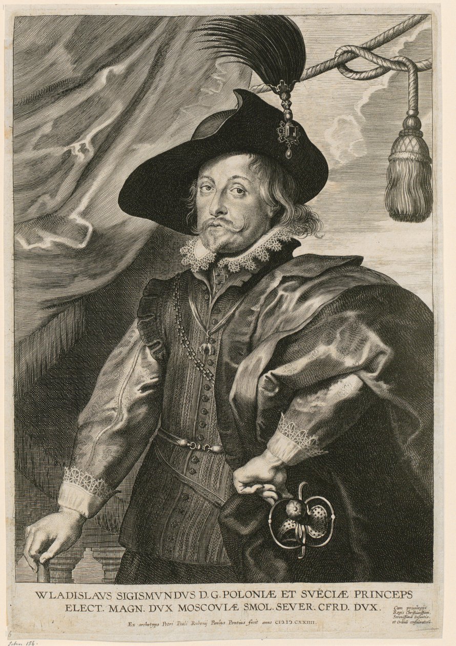 Portrait de Ladislas IV Vasa, prince de Pologne et de Suède - Paulus Pontius