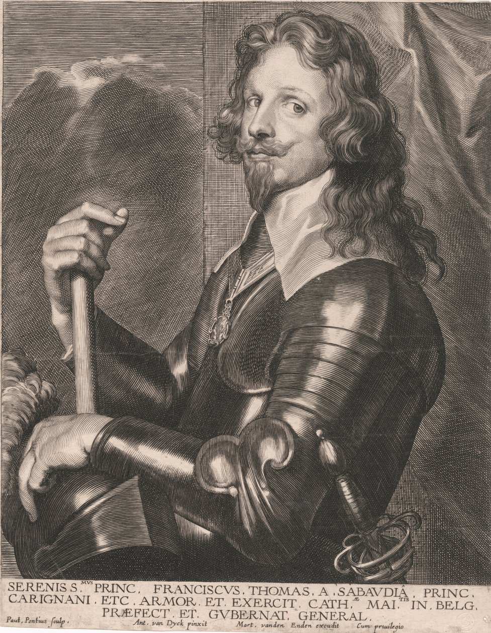 Serenissmus Princ. Franciscus Thomas a Sabaudia, Princ. Carignani, etc. Armor et Exercit, - Paulus Pontius