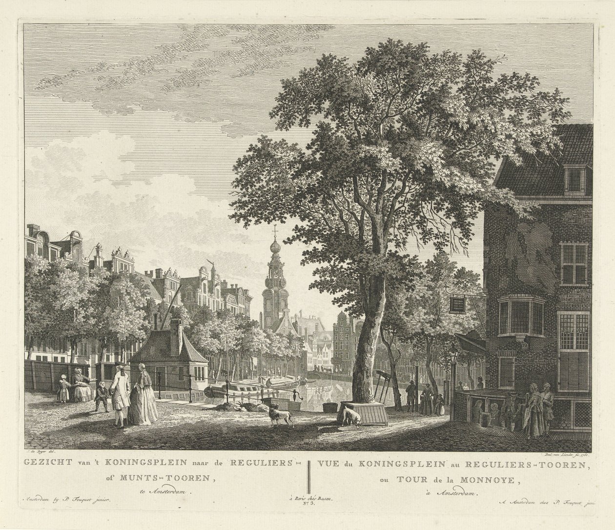 Vue de la tour de la Monnaie à Amsterdam - Paulus van Liender