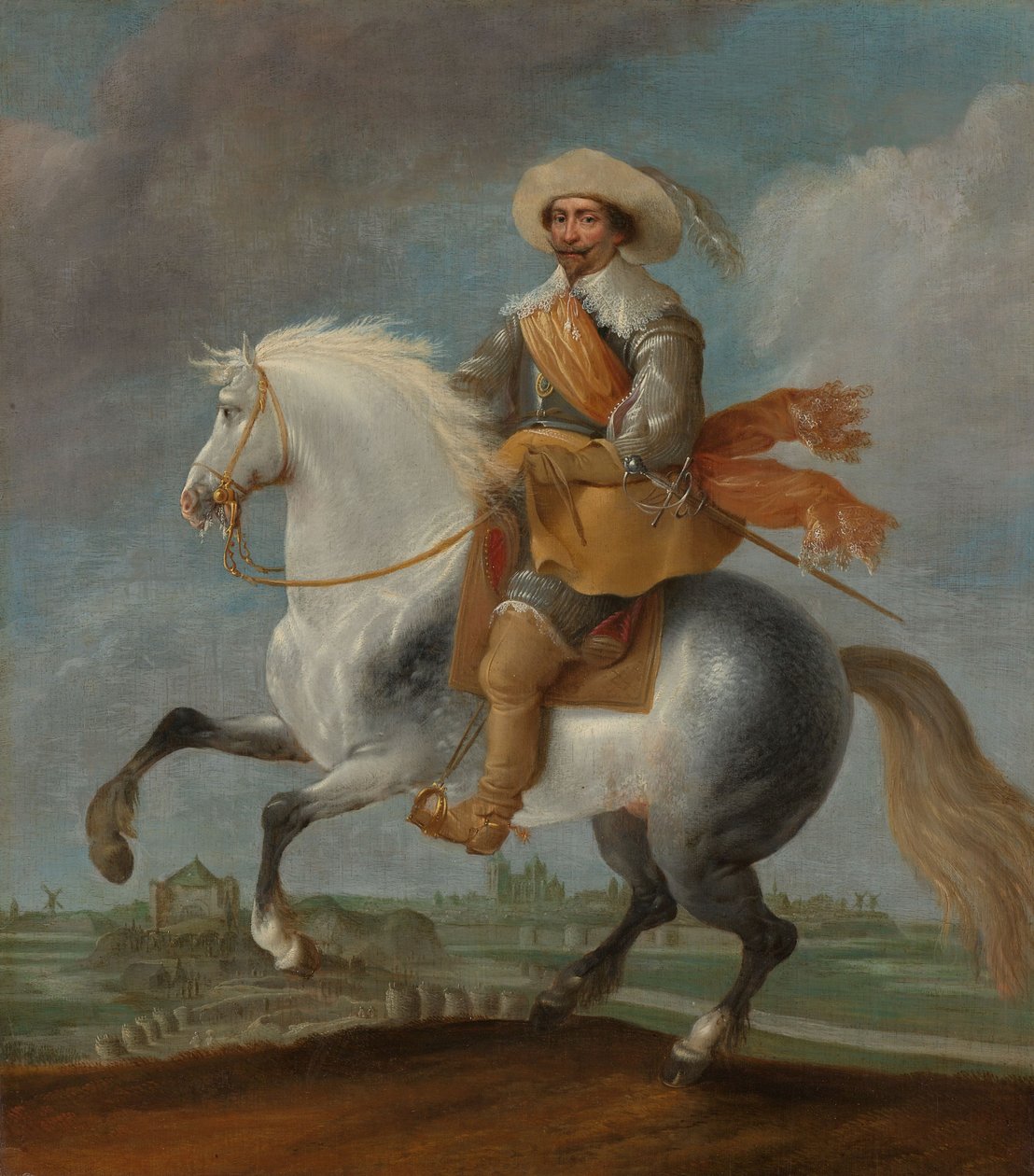 Prince Frederik Hendrik à cheval, vers 1632-1635 (huile sur panneau) - Pauwels I van Hillegaert