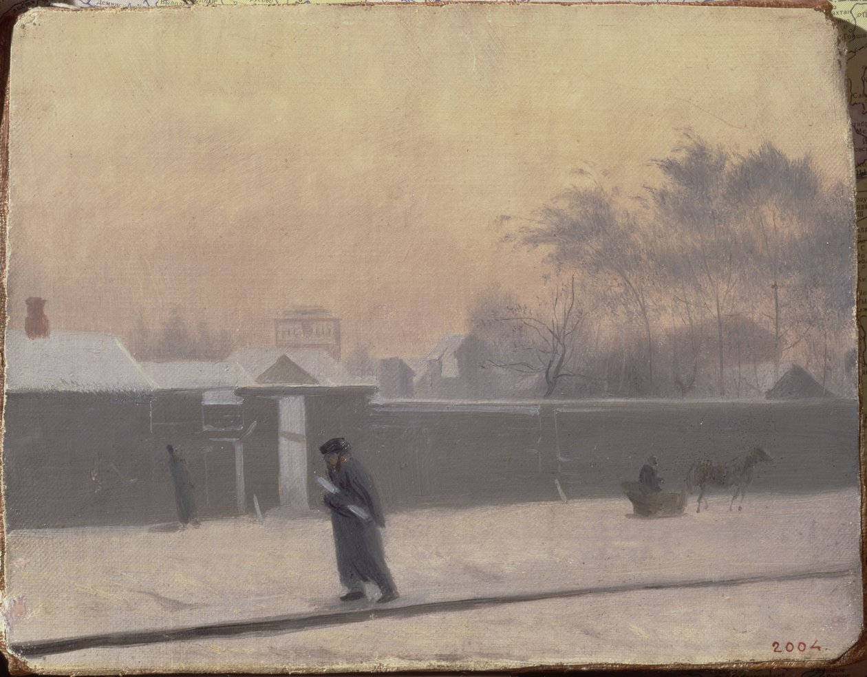 Rue hivernale sur l