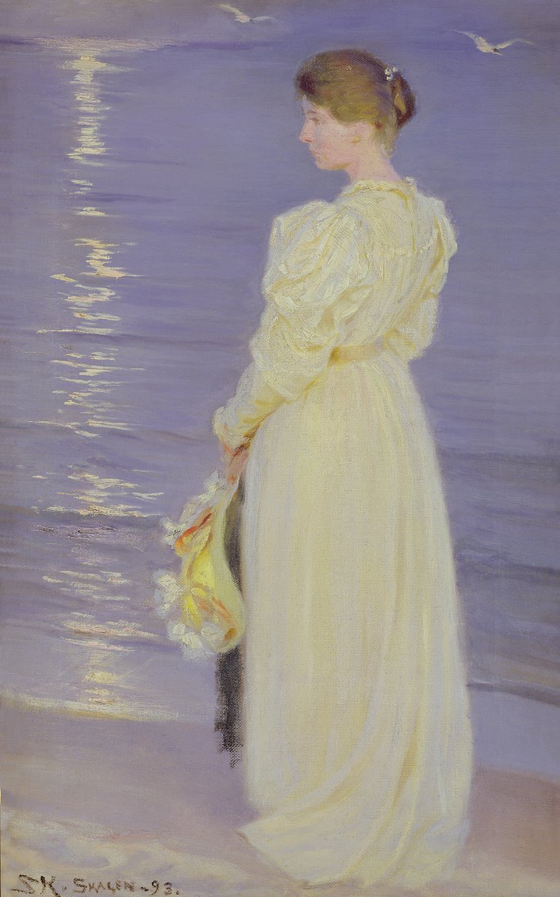 Femme en blanc sur une plage, 1893 - Peder Severin Krøyer