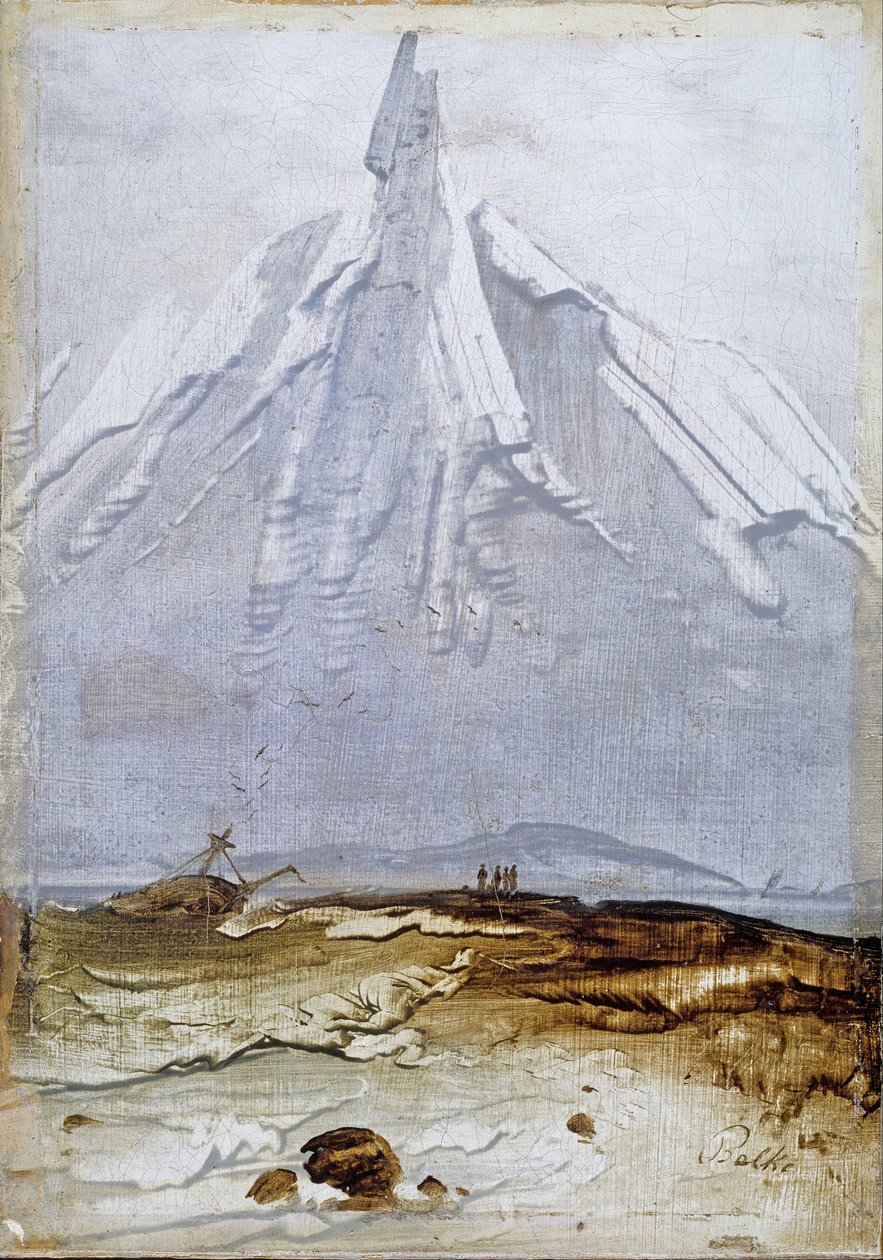 Paysage côtier avec épave - Peder Balke