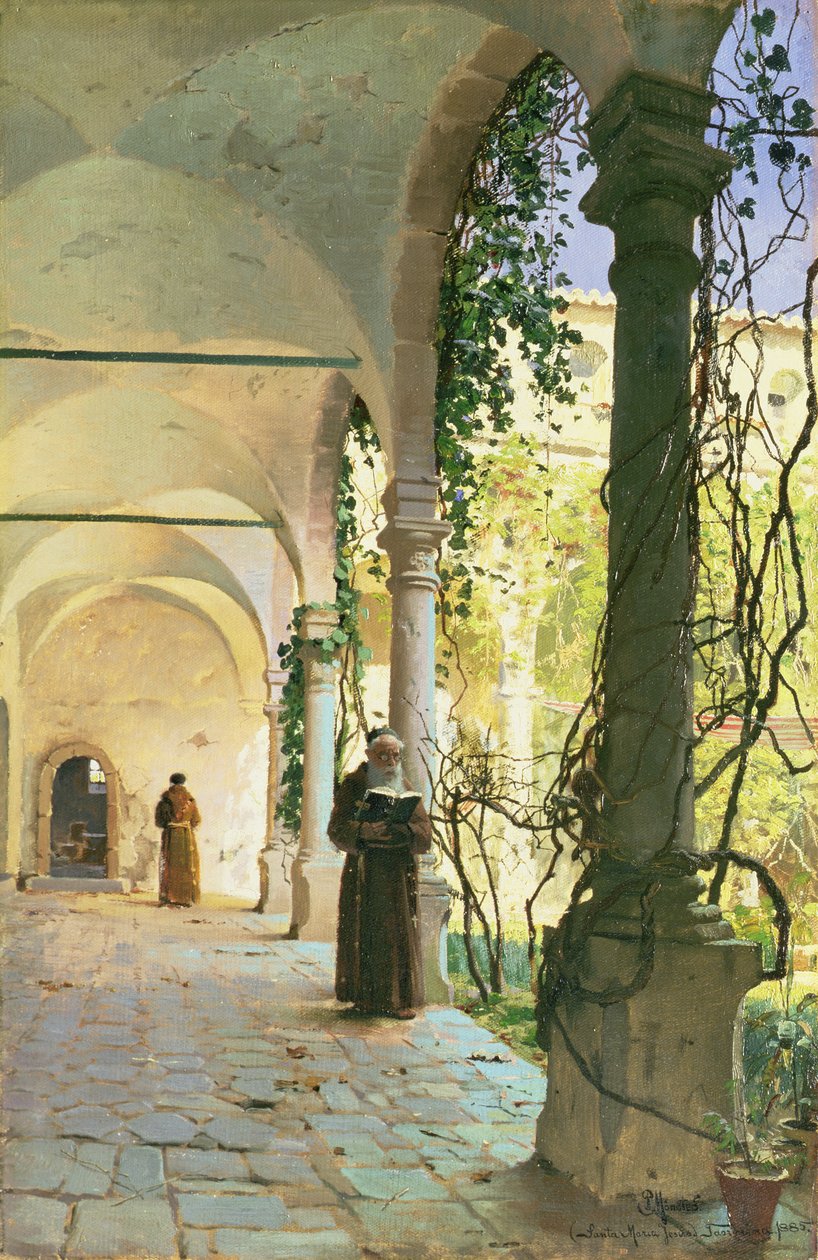 Dans les cloîtres du monastère de Santa Maria Jesus, à Taormina - Peder Monsted
