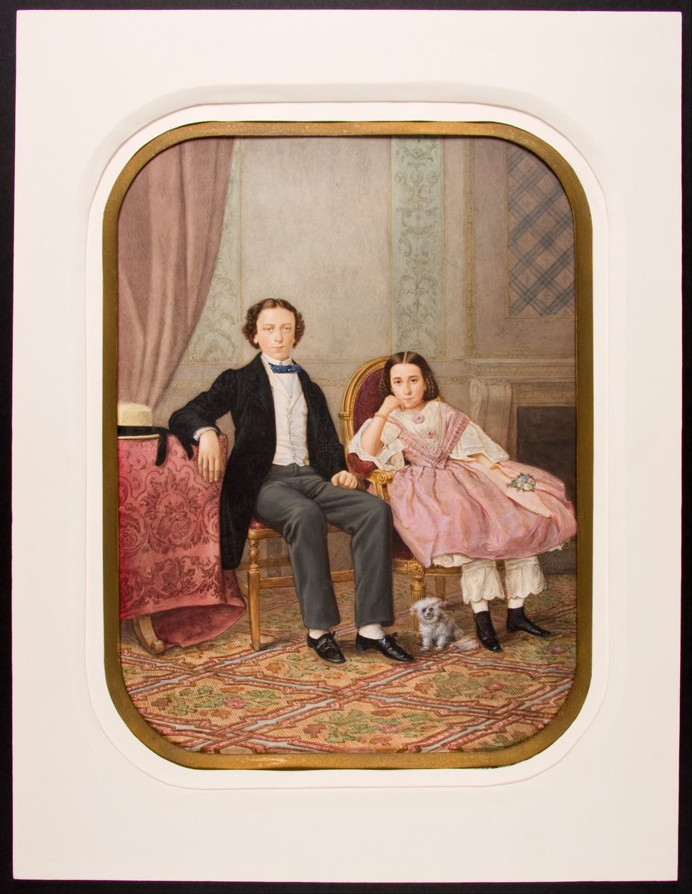 Antonio et Amelia del Valle y Serrano enfants - Pedro Martínez de Hebert
