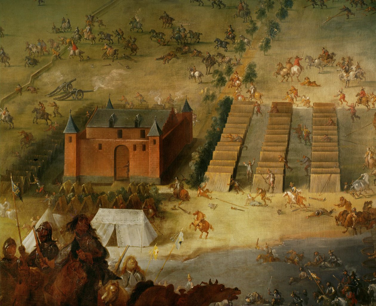 Guerre de Trente Ans : La bataille de Diedenhofen en 1639, où le général de la Ligue, le comte Piccolomini, a battu les troupes françaises ... - Peeter Snayers