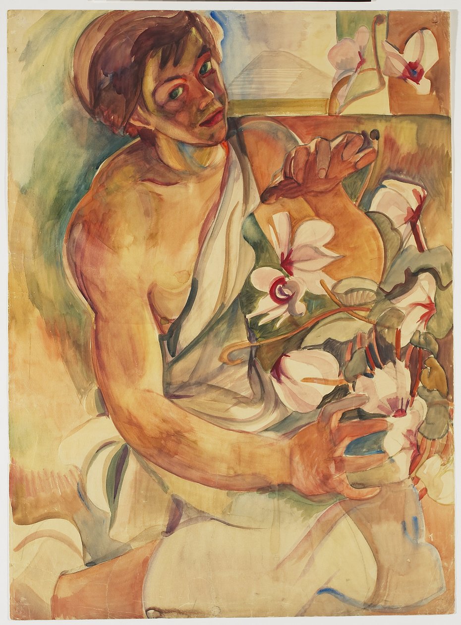 Pegi avec des Cyclamens - Pegi Nicol Macleod