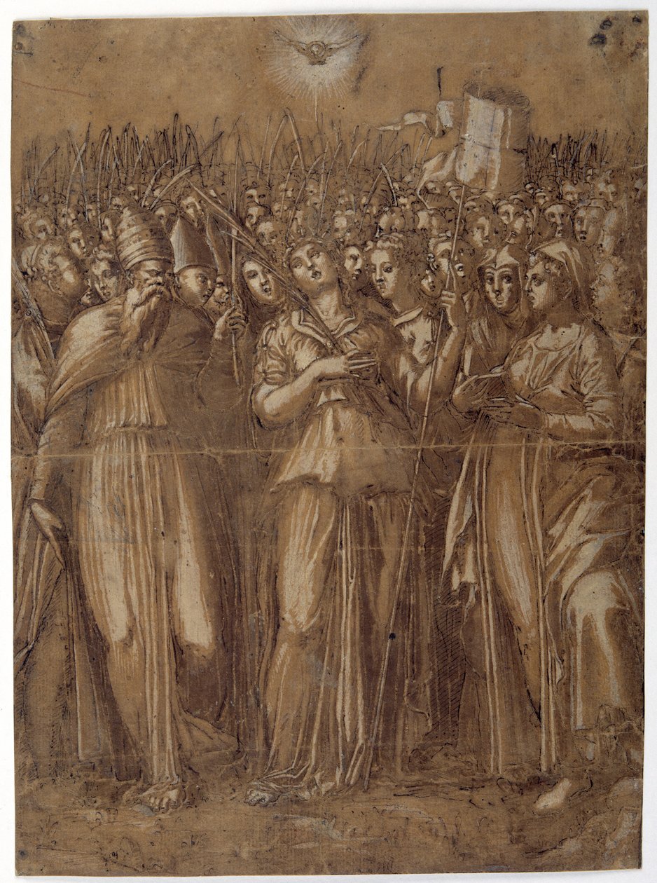 Sainte Ursule avec les vierges martyres - Pellegrino (c.1460-1523) Aretusi