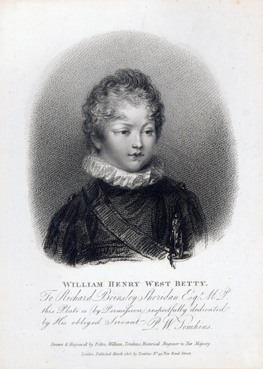 William Betty, 1805 - Peltro William Tomkins