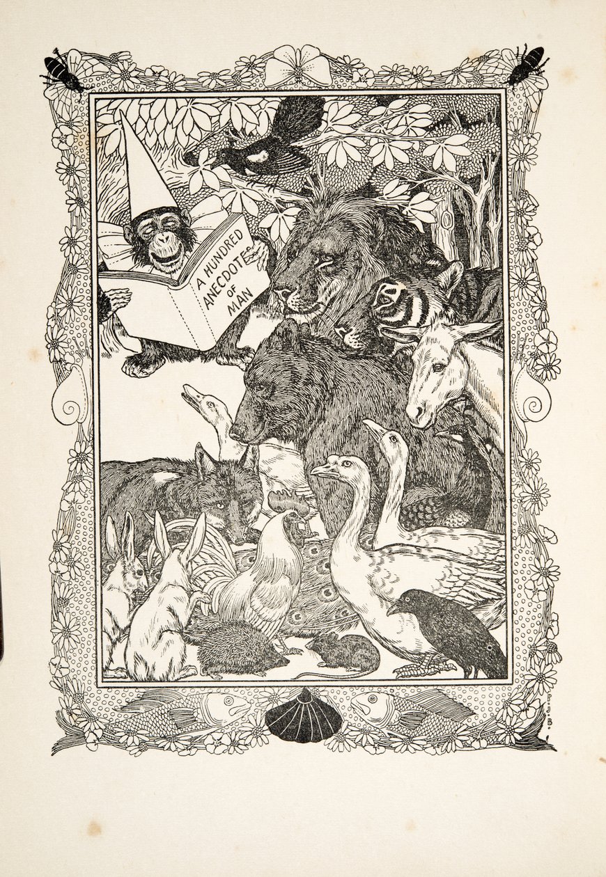 Frontispice, de A Hundred Anecdotes of Animals, pub. 1924 - Percy J. Billingshurst