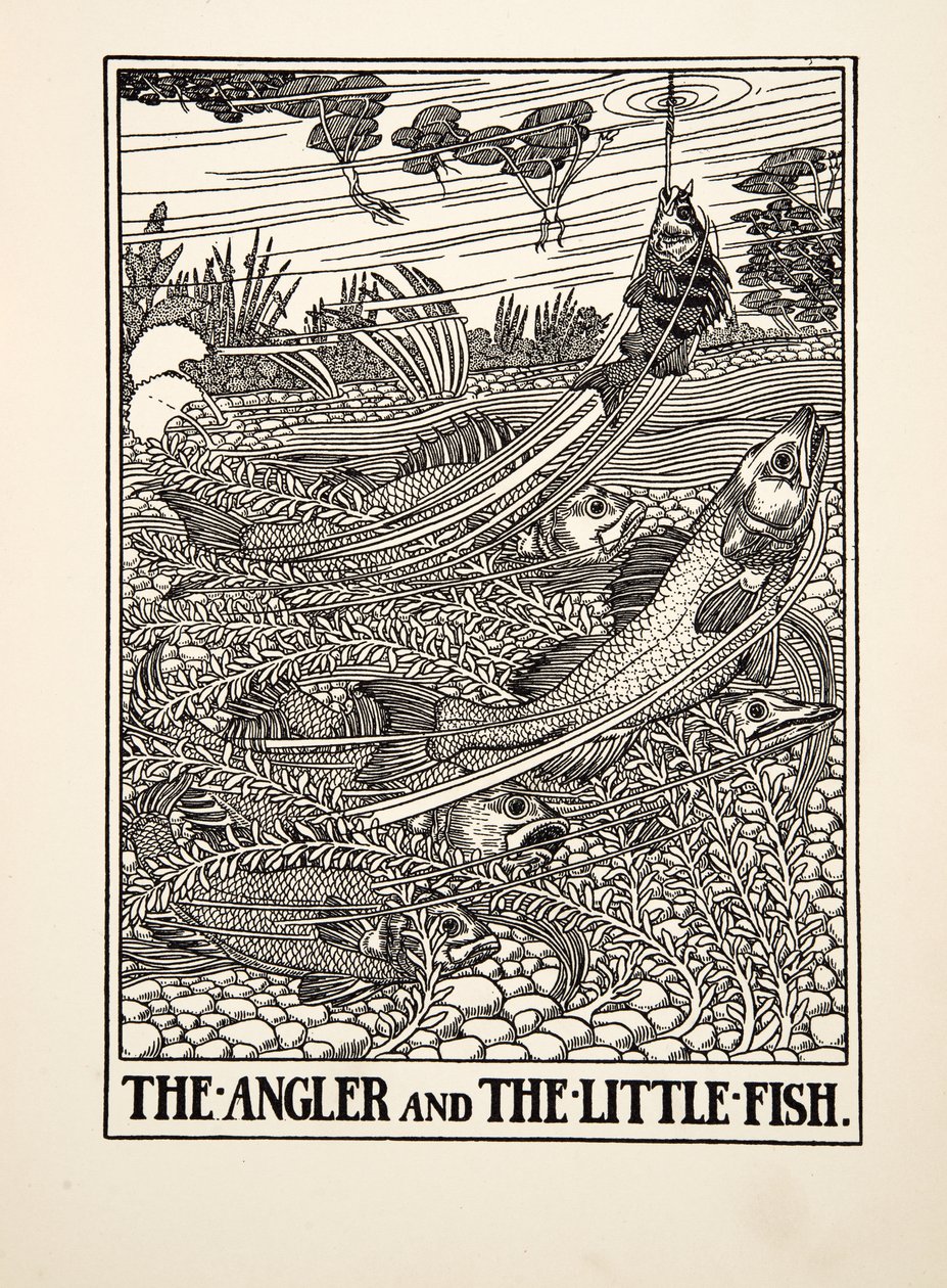Le Pêcheur et le Petit Poisson, de Cent Fables d