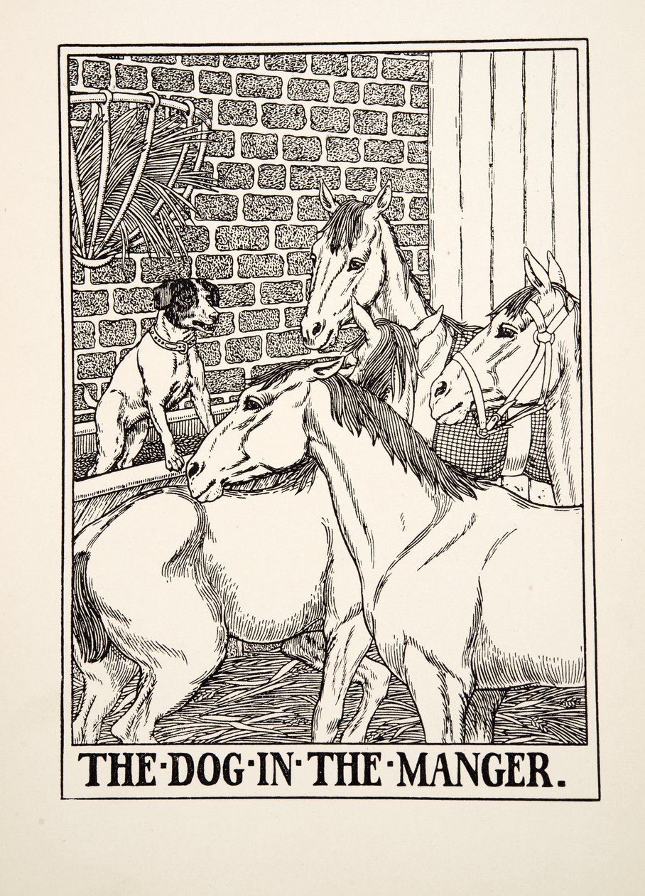 Le Chien dans la Crèche, de Cent Fables d