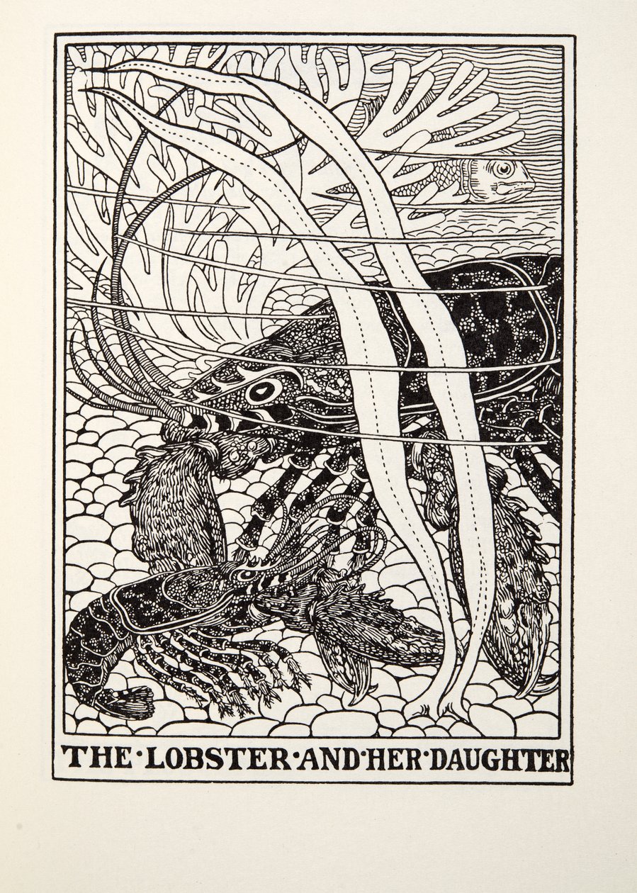 La Langouste et sa Fille, des Fables de Fontaine, pub. 1905 - Percy J. Billingshurst