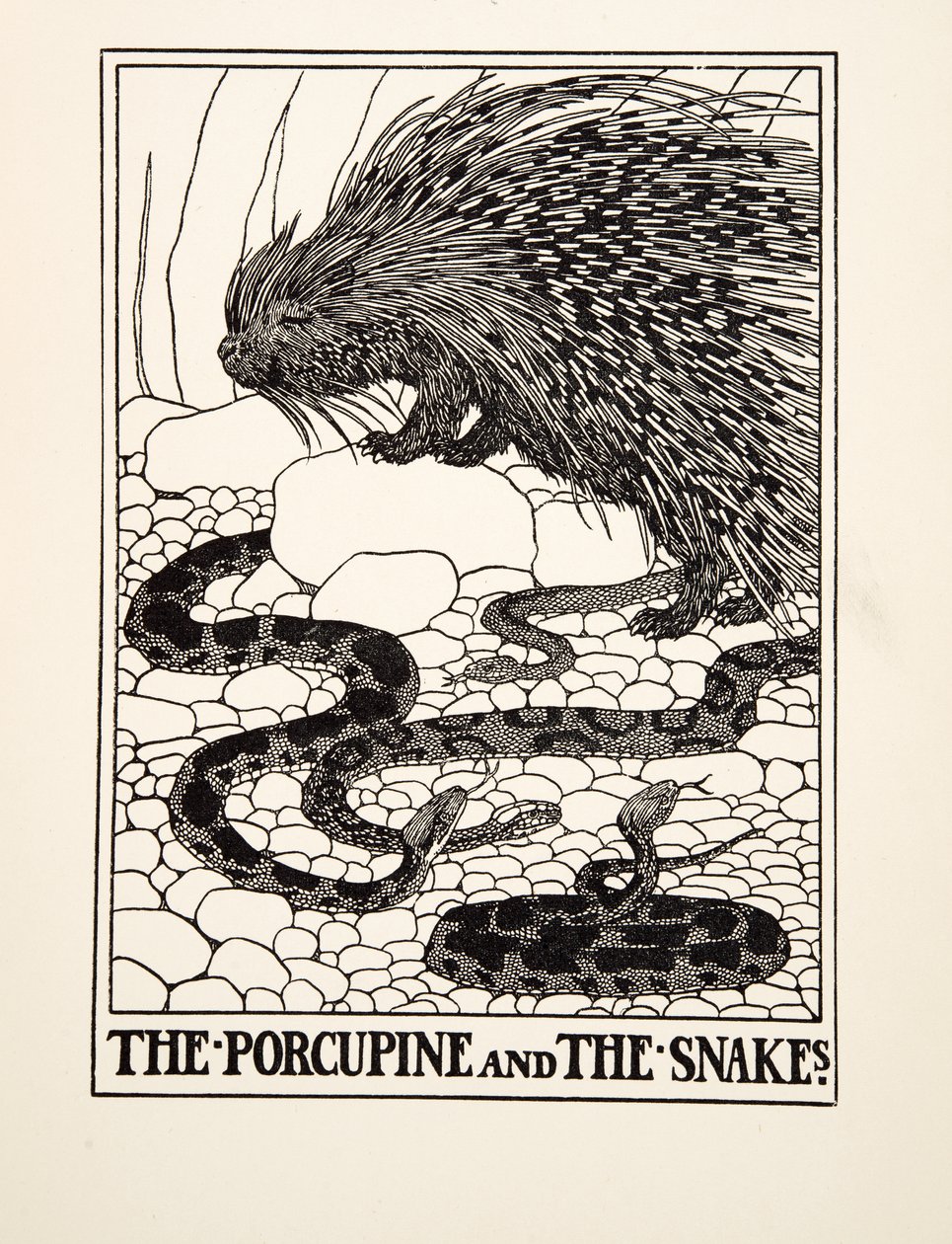 Le Porc-épic et les Serpents, de Cent Fables d