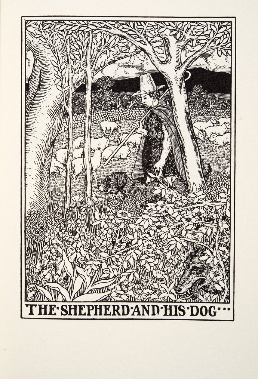 Le Berger et son Chien, des Fables de La Fontaine, pub. 1905 - Percy J. Billingshurst