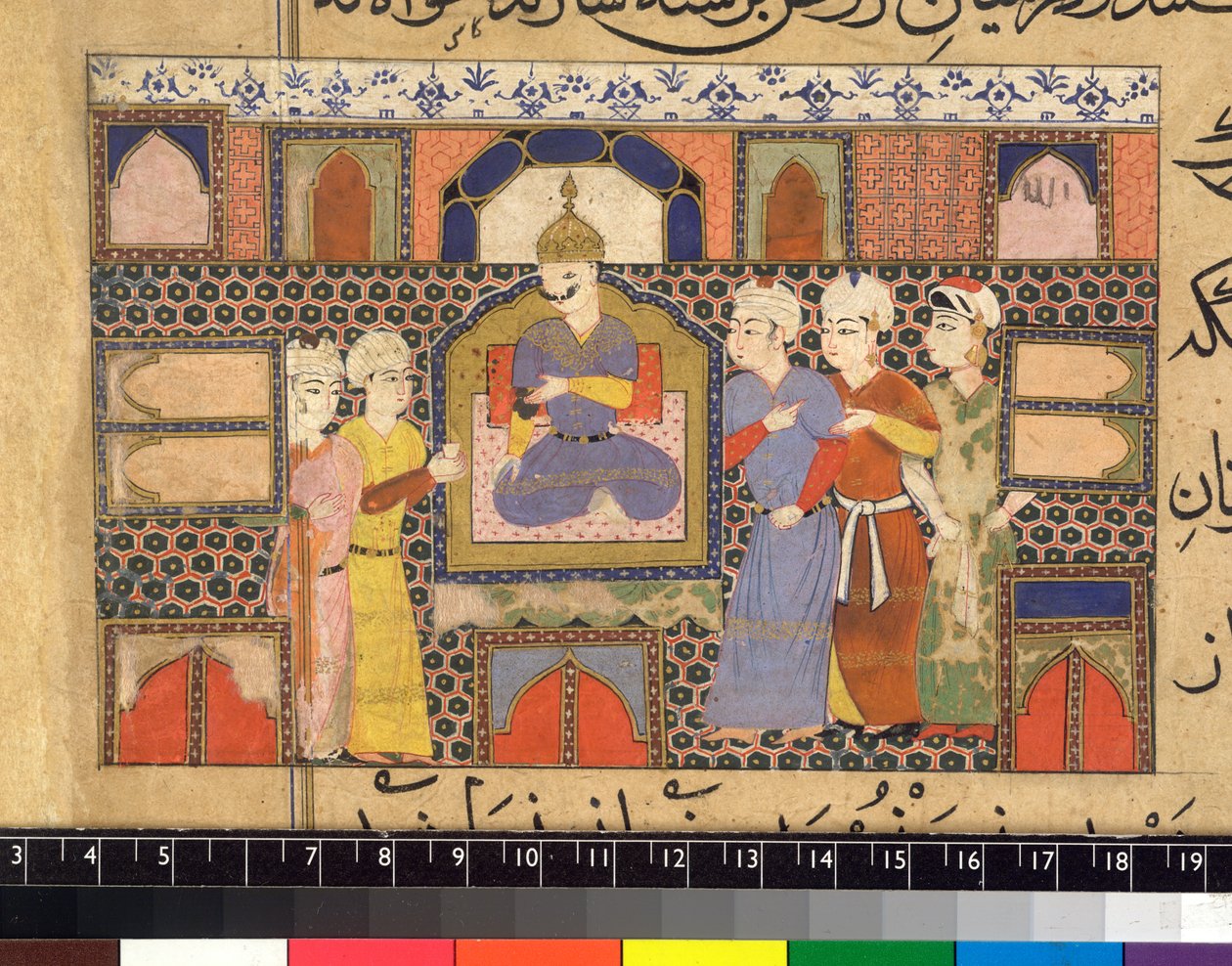 Ghiyath al-Din sur son trône - Persian School