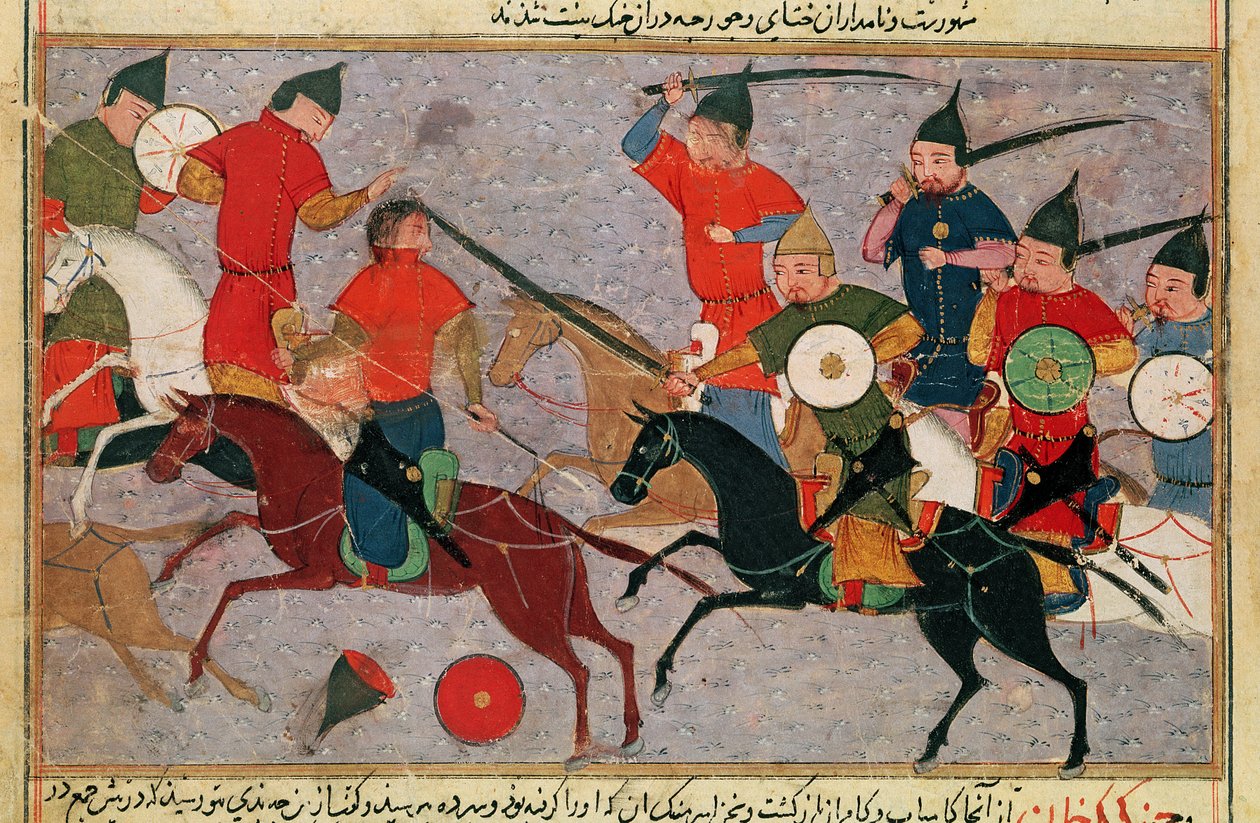 Gengis Khan (vers 1162-1227) en bataille, d