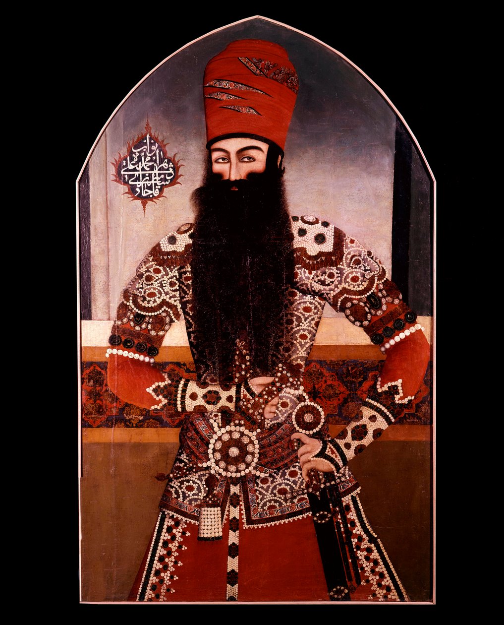 Art persan : Portrait de Mohamed Ali Shah (Mohammad Ali Shah Qajar) - Persian School
