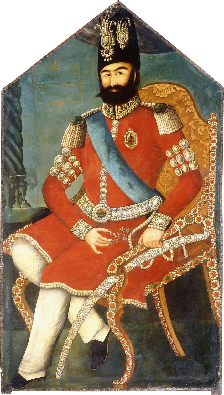 Portrait de Muhammad Shah, vers 1850 - Persian School