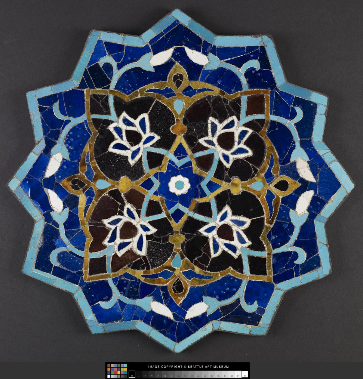 Carreau avec étoile à douze branches - Persian School