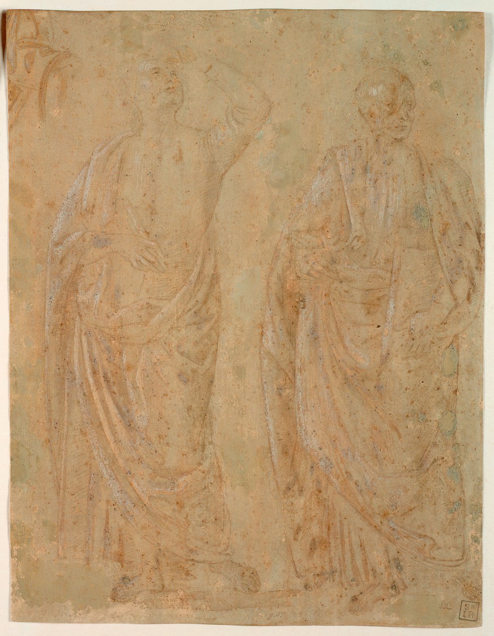 Deux figures masculines drapées debout - Perugino
